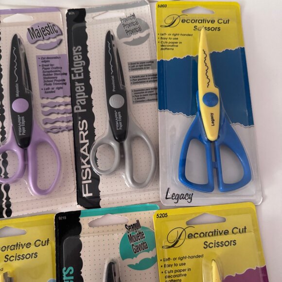 New Fiskars Paper Edgers and Decorative Cut Scissors Lot 9 pair of scissors - Picture 6 of 8